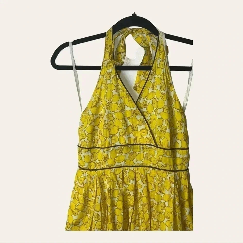 1016. ANTHROPOLOGIE MOULINEETE SOURES HALTER‎ DRESS SIZE 2 - Picture 6 of 13